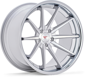Ferrada FR4 Wheel 22x11 5x120 Machined Silver w/ Chrome Lip 20mm FR422115120MS20 - FREE T-SHIRT INCLUDED!