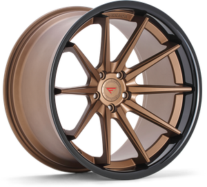 Ferrada FR4 Wheel 22x10 5x120 Matte Bronze w/ Gloss Black Lip 40mm FR4221055120BZ40 - FREE T-SHIRT INCLUDED!