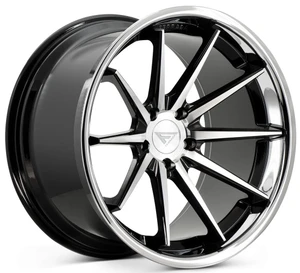 Ferrada FR4 Wheel 20x11 5x115 Machined Black w/ Chrome Lip 28mm FR4201155115MA28 - FREE T-SHIRT INCLUDED!