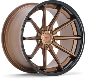 Ferrada FR4 Wheel 20x10 5x112 Matte Bronze w/ Gloss Black Lip 38mm FR4201055112BZ38 - FREE T-SHIRT INCLUDED!