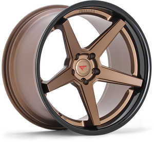 Ferrada FR3 Wheel 22x9.5 5x115 Matte Bronze w/ Gloss Black Lip 12mm FR322955115BZ12 - FREE T-SHIRT INCLUDED!