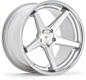 Ferrada FR3 Wheel 20x9.5 5x112 Machined Silver w/ Chrome Lip 23mm FR32095112MS23 - FREE T-SHIRT INCLUDED!