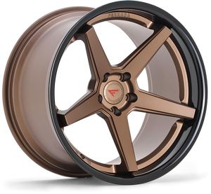 Ferrada FR3 Wheel 19x9.5 5x120 Matte Bronze w/ Gloss Black Lip 35mm FR319955120BZ35 - FREE T-SHIRT INCLUDED!