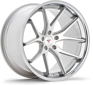 Ferrada FR2 Wheel 19x8.5 5x114.3 Machined Silver w/ Chrome Lip 15mm FR219855114MS15 - FREE T-SHIRT INCLUDED!