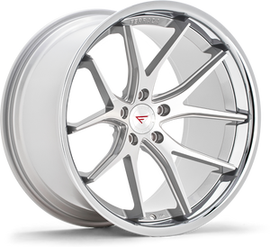 Ferrada FR2 Wheel 19x10 5x114.3 Machined Silver w/ Chrome Lip 43mm FR2191055114MS43 - FREE T-SHIRT INCLUDED!