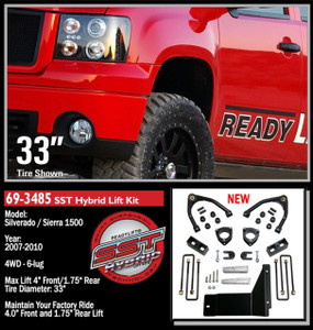 ReadyLift® 69-3485 SST Lift Kit 4" Front 1.75" Rear Chevrolet Silverado 1500