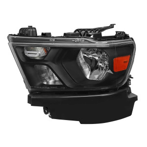 Spec-D Spec-D Up Dodge Ram 1500 Oe Halogen Headlight Left- Blk Housing Clear Lens Amber Reflector | SPE 2LH-RAM1915JM-L-RS