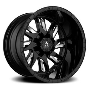 Rbp 69R Wheels Rims 24x14 6x135 6x139.7 Gloss Black W/ Chrome Inserts -76mm | EC 69R-2414-70-76BP
