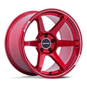 Motegi Mr160 Battle Vi Wheels Rims 18x9.5 5x100 Cherry Red Metallic W/ Machined Lip 38mm | MR160QD18955M38