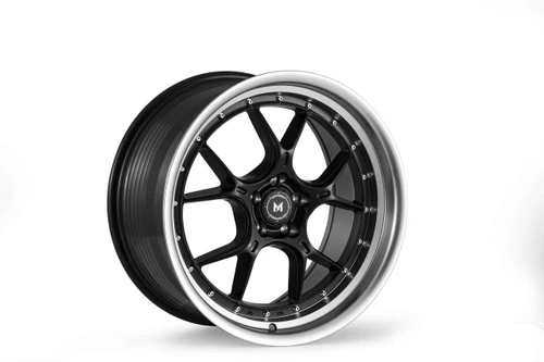 Mflow Racing MFL1 Wheels Rims 18x9.5 5x114.3 Matte Black W/ Machined Lip 30mm | MFL118955114330MBML
