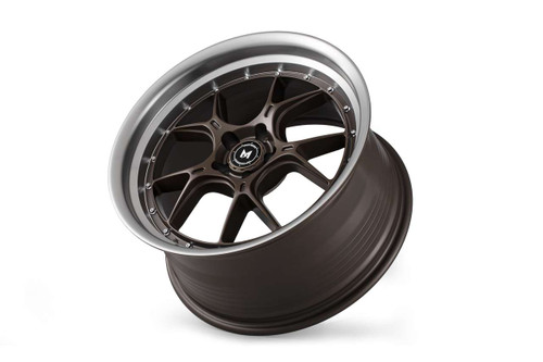 Mflow Racing MFL1 Wheels Rims 18x8.5 5x100 Matte Bronze W/ Machined Lip 35mm | MFL11885510035MBZML