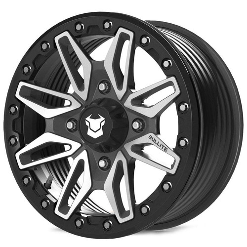 Bullite PRO-02 Atv Wheels Rims 15x7 4x156 Satin Black W/ Satin Black Beadlock 38mm | BS021507041561222