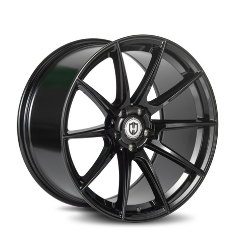 Curva Cff72 Wheels Rims 19x9.5 Blank Custom Drilled Gloss Black 38mm | CFF72-1995BLNK3873B