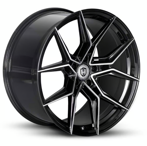 Curva Cff43 Wheel 20x10 Blank Custom Drilled Gloss Black Machine Face 38mm CFF43-2010BLNK3873BMF ~
