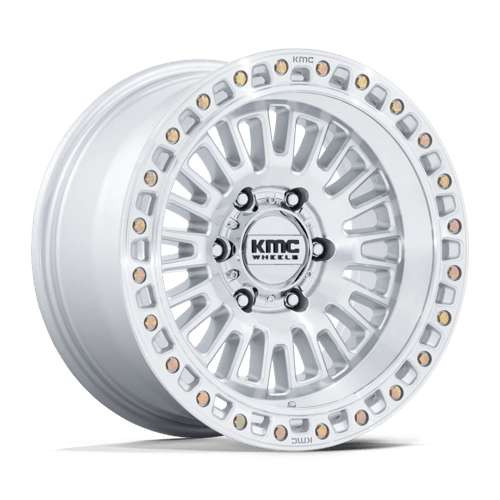Kmc Km554 Aztec Wheels Rims 17x8.5 6x114.3 Gloss Silver W/ Machined Face 25mm | KM554SD17856425