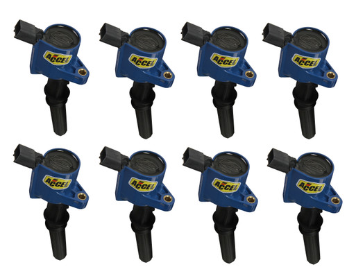 ACCEL Ignition Coil - SuperCoil - 1998-2008 Ford 4.6L/5.4L/6.8L 2-valve -Blue - 8-Pack | BDDP 140032B-8
