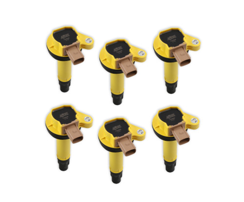 ACCEL Ignition Coil- SuperCoil- 2010-2016 Ford EcoBoost 3.5L V6- 6-Pack (3-Pin)-Yellow | BDDP 140646-6