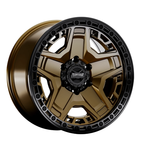 Torque Tw448R Blackhawk Wheels Rims 17x9 6x139.7 Satin Bronze W/ Satin Black Lip -12mm | TW448R-17908307-12