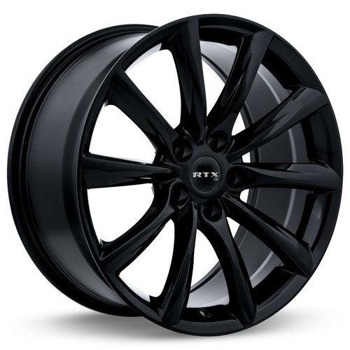 RTX Alto Wheels Rims 19x8.5 5x114.3 Gloss Black 35mm | 082729