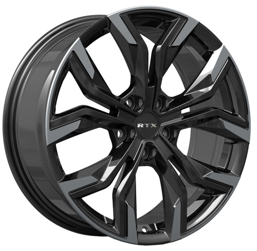 RTX Venom Wheels Rims 17x7 5x114.3 Gloss Black Machined 35mm | 083353