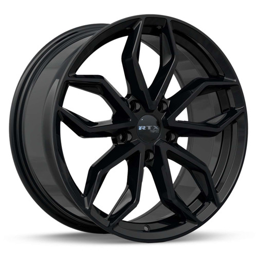 RTX Corsa Wheels Rims 17x7.5 5x114.3 Gloss Black 40mm | 083422