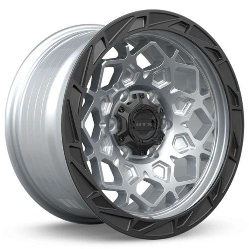 RTX Spade Wheels Rims 18x9 6x139.7 Hyper Silver Black Lip 10mm | 083468