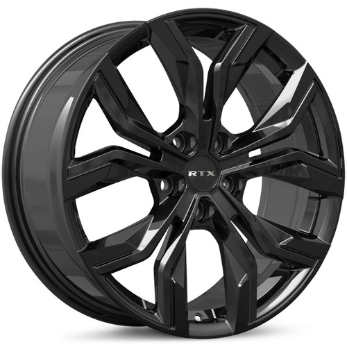 RTX Venom Wheels Rims 19x8 5x114.3 Gloss Black 35mm | 083496