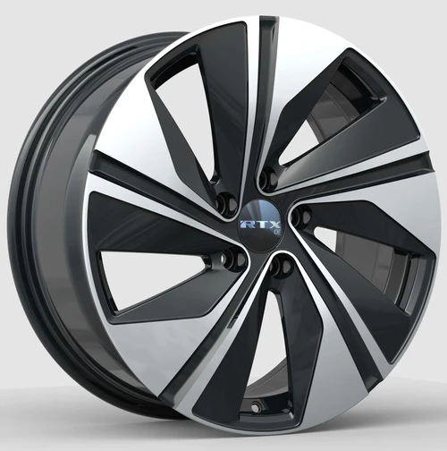 RTX Vw03 Wheels Rims 18x7.5 5x112 Gloss Black Machined 45mm | 083558