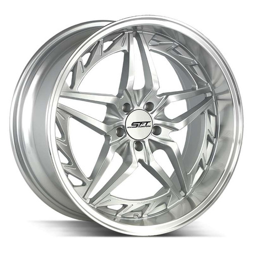 Shift Hf37 Injector Wheels Rims 18x8.5 5x114.3 Silver W/ Polished Lip 30mm | HF3788551430SP