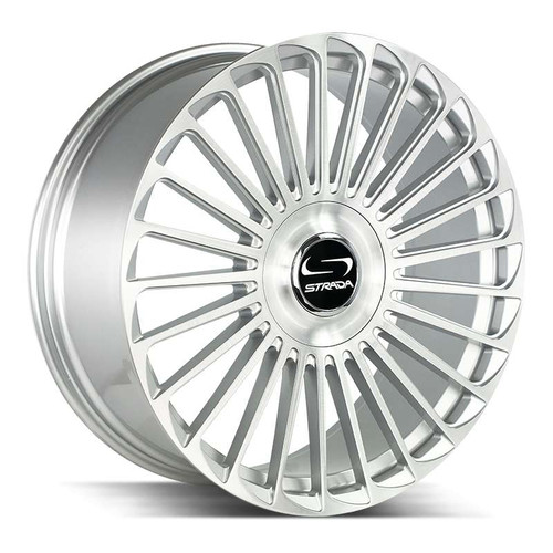 Strada Sf68 Martello Wheels Rims 22x9 5x115 5x120 Brushed Silver 15mm | SF6829051620BFS
