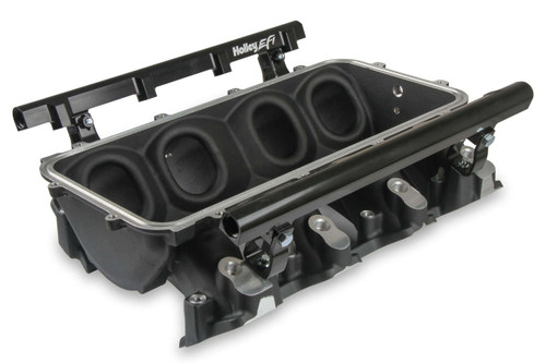 Holley EFI Holley Lo-Ram Manifold Base and Fuel Rails Single Fuel Injector GM LS3/L93 | GVMR 300-670BK