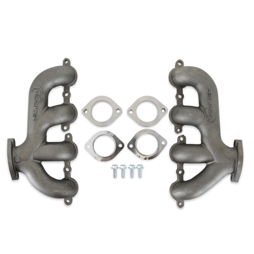 Hooker BlackHeart LS Swap Exhaust Manifolds - Rear Dump - Natural Cast | JVRB 8505HKR