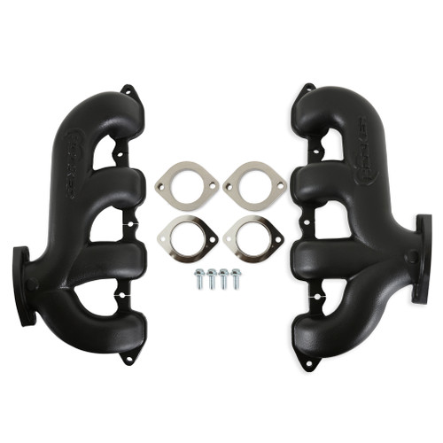 Hooker BlackHeart LT Swap Exhaust Manifolds - Rear Dump - Black | JVRB BHS5194