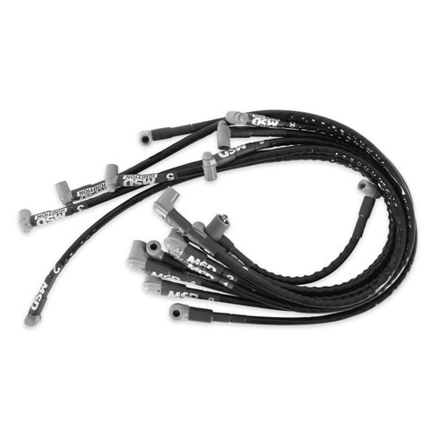 MSD Sleeved Spark Plug Wires for SBC under exhaust HEI | BCCX 35591