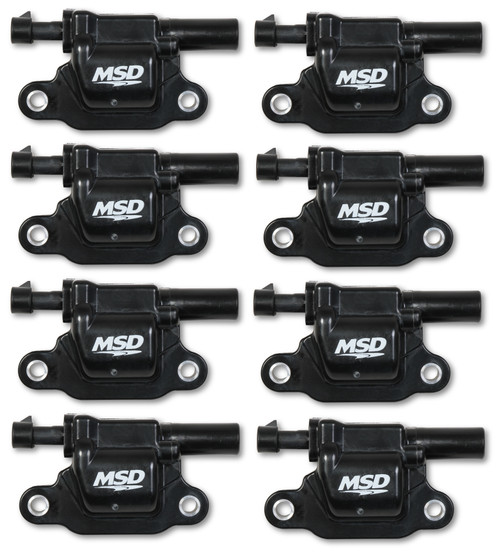 MSD Ignition Coil - Blaster Series - Gen V GDI Engine - Black - 8-Pack - Square | BCCX 826683