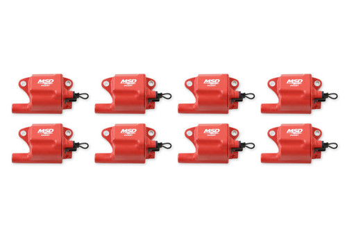 MSD Ignition Coil - Pro Power Series - GM LS2/LS7 Engines - Red - 8-Pack | BCCX 82878