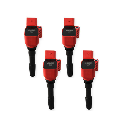 MSD Ignition Coil - Blaster Series - VW / Audi 1.8L/2.0L Engines - Red - 4-Pack | BCCX 87164