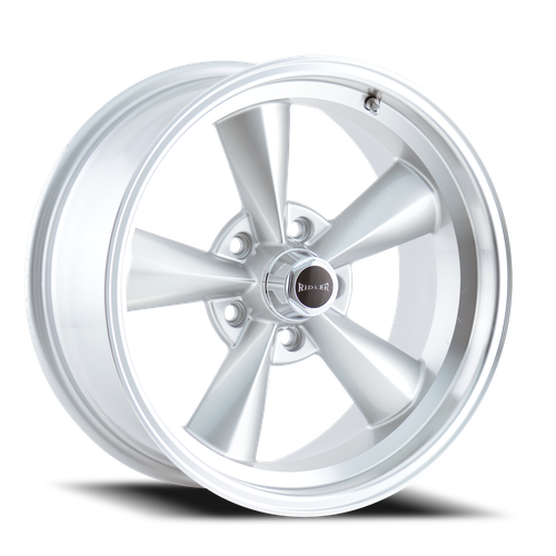 DOORBUSTER PRICING! - Ridler 675 Wheel 15x8 5x120.65 Satin Silver Machined -12mm | 675-5861S