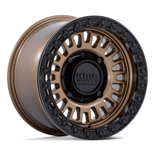 Kmc Powersports Ks242 Aztec Beadlock Atv Wheels Rims 15x8 4x137 Matte Bronze W/ Matte Black Ring 0mm | KS242ZB15804800