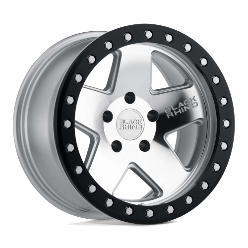 Black Rhino Crawler Wheels Rims 17x8.5 5x114.3 Silver W/ Machined Face -32mm | EC 1785CRL-25114S71