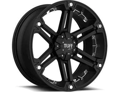 Tuff Off-Road T01 Wheels Rims 18x9 6x114.3 6x127 Black W/ Chrome Inserts 10mm | EC 1890T01106D47M78C