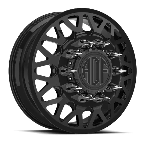 Adf Dually Hot Shot Wheels Rims 22x8.25 8x275 Gloss Black 145mm