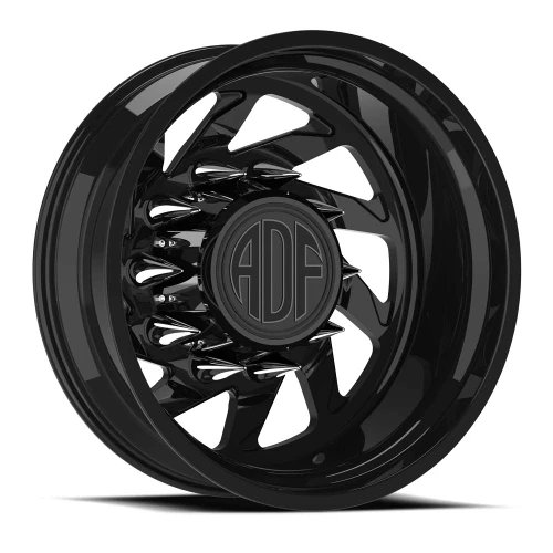 Adf Dually Contractor Wheels Rims 22x8.25 8x275 Gloss Black -168mm