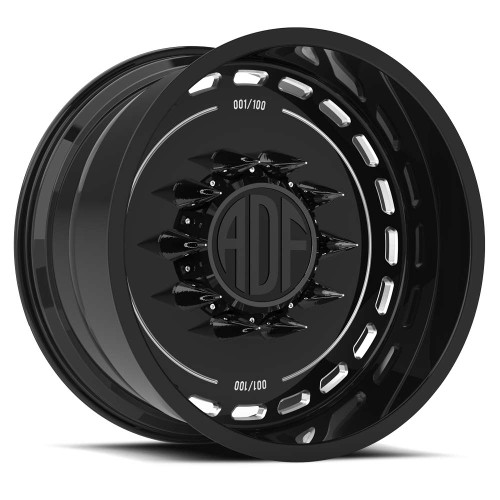 Adf Dually Ltd Wheels Rims 22x12 8x275 Gloss Black/Machined -40mm
