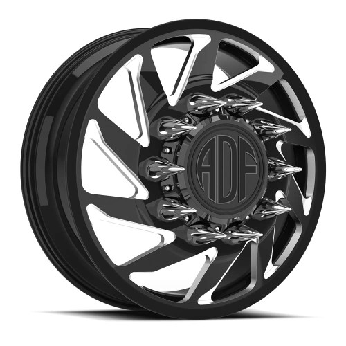 Adf Dually Contractor Wheels Rims 28x8.25 8x210 Gloss Black/Machined 132mm