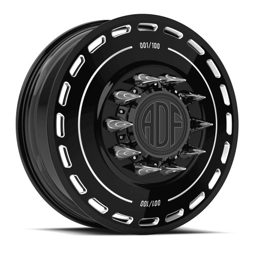 Adf Dually Ltd Wheels Rims 24x8.25 8x200 Gloss Black/Machined 144mm