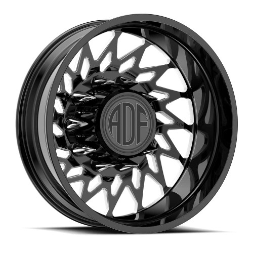 Adf Dually Chopper Wheels Rims 26x8.25 8x200 Gloss Black/Machined -156mm