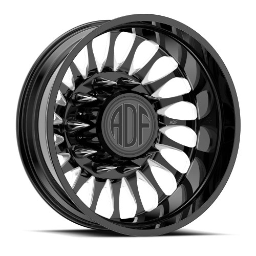Adf Dually Cyclone Wheels Rims 26x8.25 8x165.1 Gloss Black/Machined -156mm
