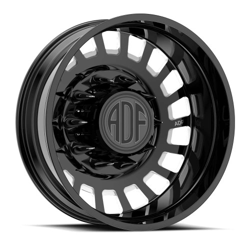 Adf Dually Halo Wheels Rims 20x8.25 8x165.1 Gloss Black/Machined -167mm