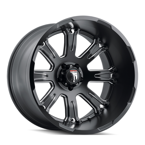 American Truxx At154 Bomb Wheels Rims 22x14 6x135 Satin Black Milled -76mm | AT154-22436M-76